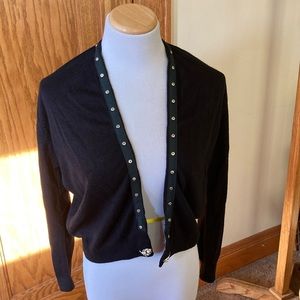 Vintage Monrose, 100%, orlon, acrylic sweater grommets and pearl accents sz 14